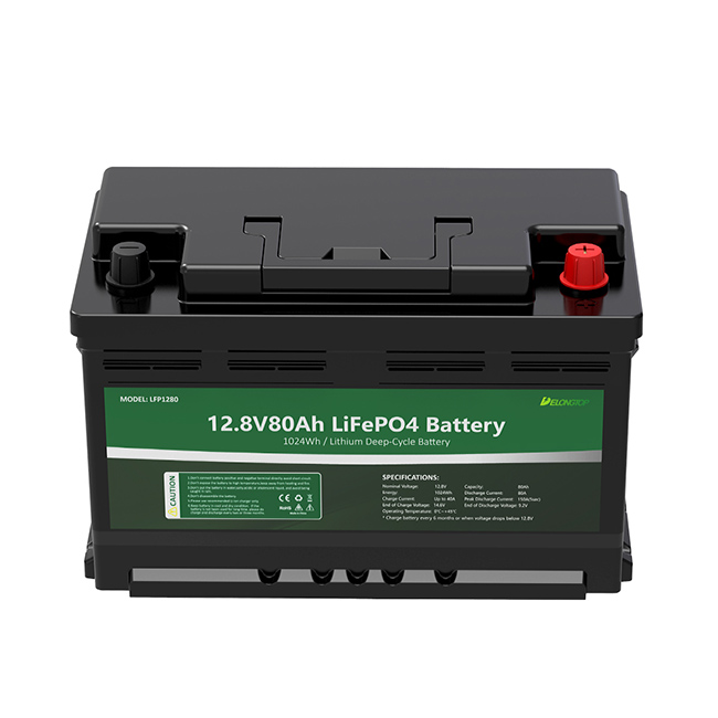 12V 80AH oplaadbare Lifepo4 lithium-ijzerfosfaatbatterij voor fishfinder