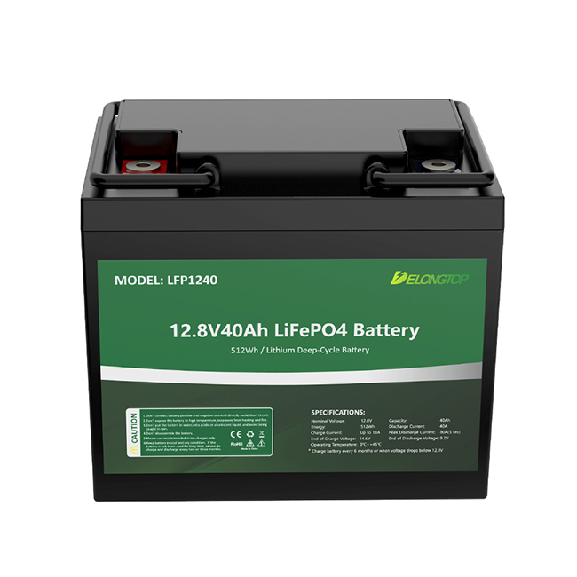12V 40AH oplaadbare Lifepo4 lithium-ijzerfosfaatbatterij voor fishfinder