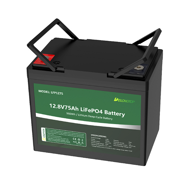 12V 75AH oplaadbare Lifepo4 lithium-ijzerfosfaatbatterij voor fishfinder